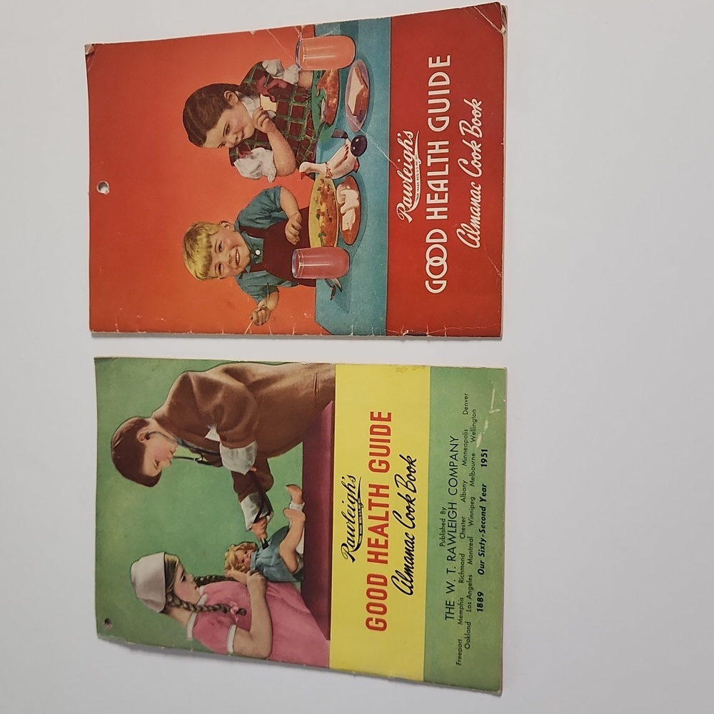 Vintage Rawleigh's Good Health Guide Almanac Cookbooks 1951 and 1952